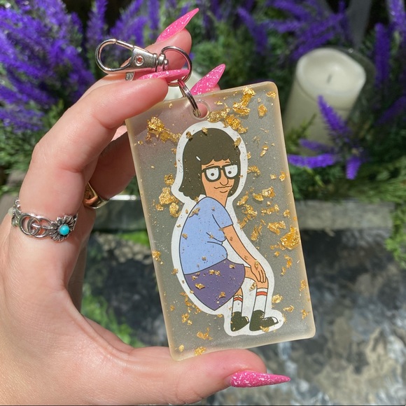 Bob's Burgers Tina Belcher Twerking Dancing & Gold Flakes Keychain Bag Charm - Picture 14 of 16